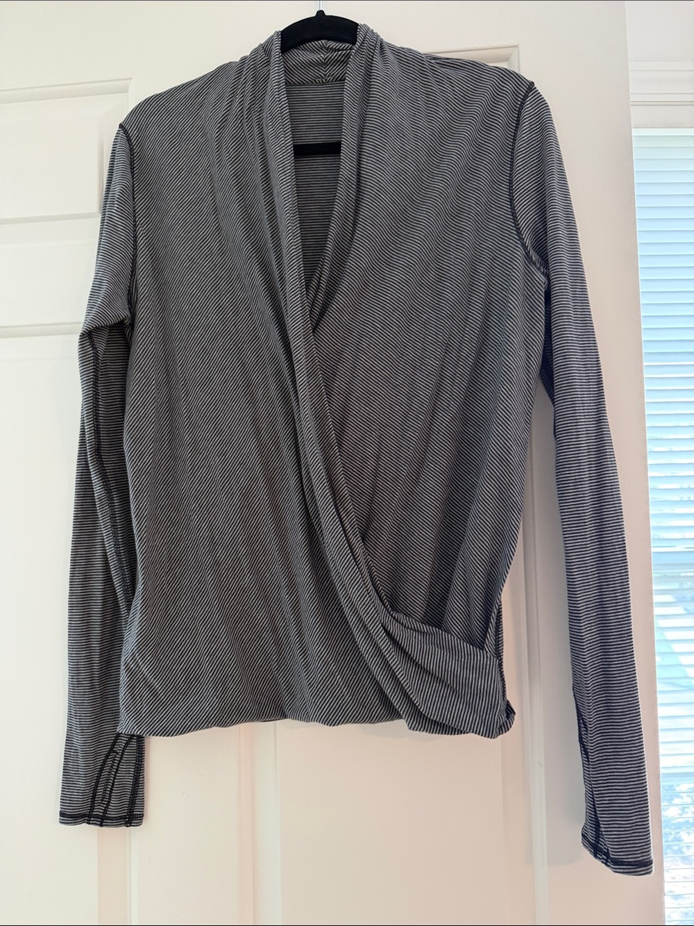 Long sleeve wrap top